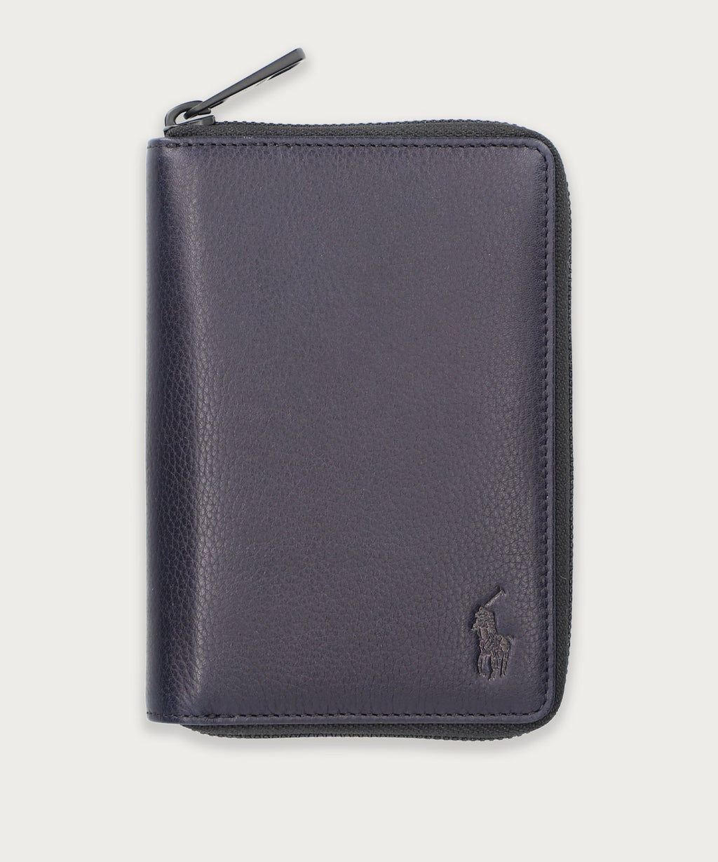 ソフトシュリンクレザー ラウンドジップ ビルフォールド コイン ウォレット