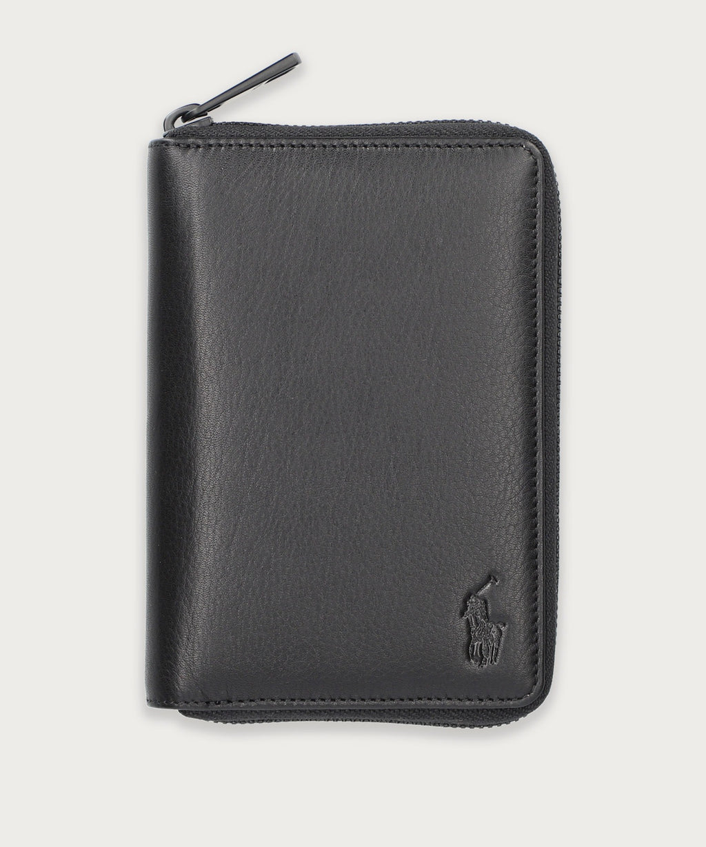 ソフトシュリンクレザー ラウンドジップ ビルフォールド コイン ウォレット