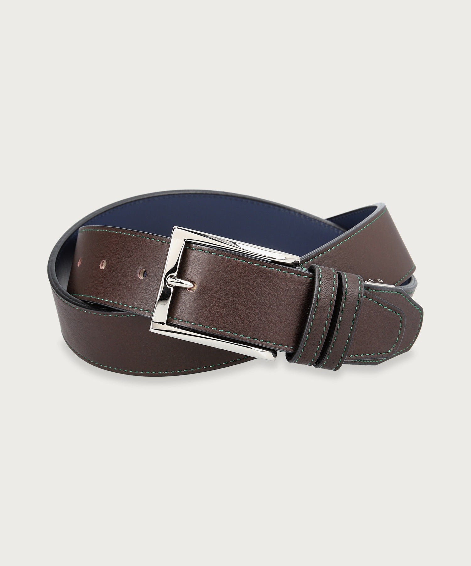 スムースレザー 33mm カラーステッチベルト