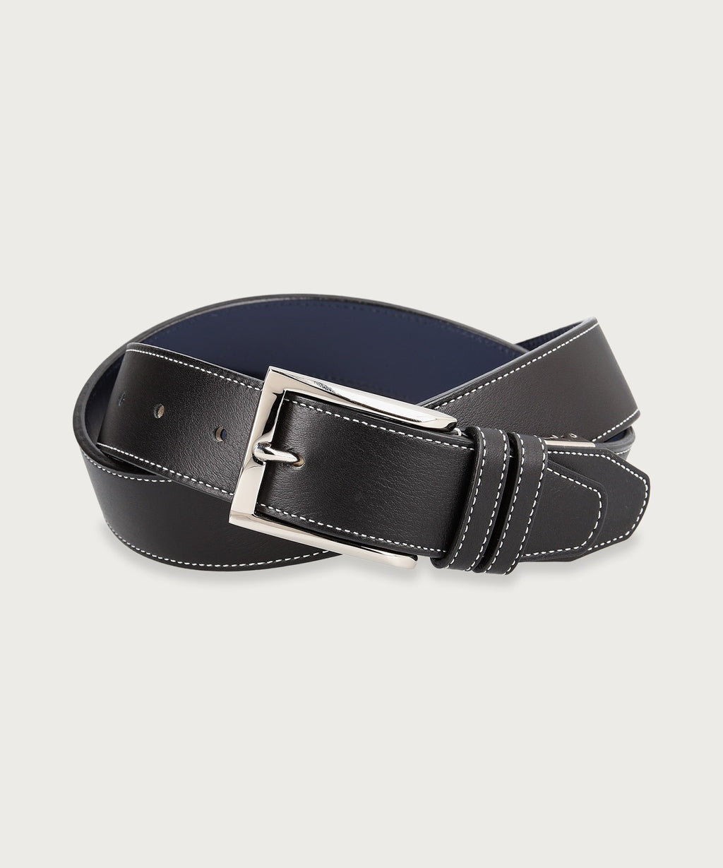 スムースレザー 33mm カラーステッチベルト