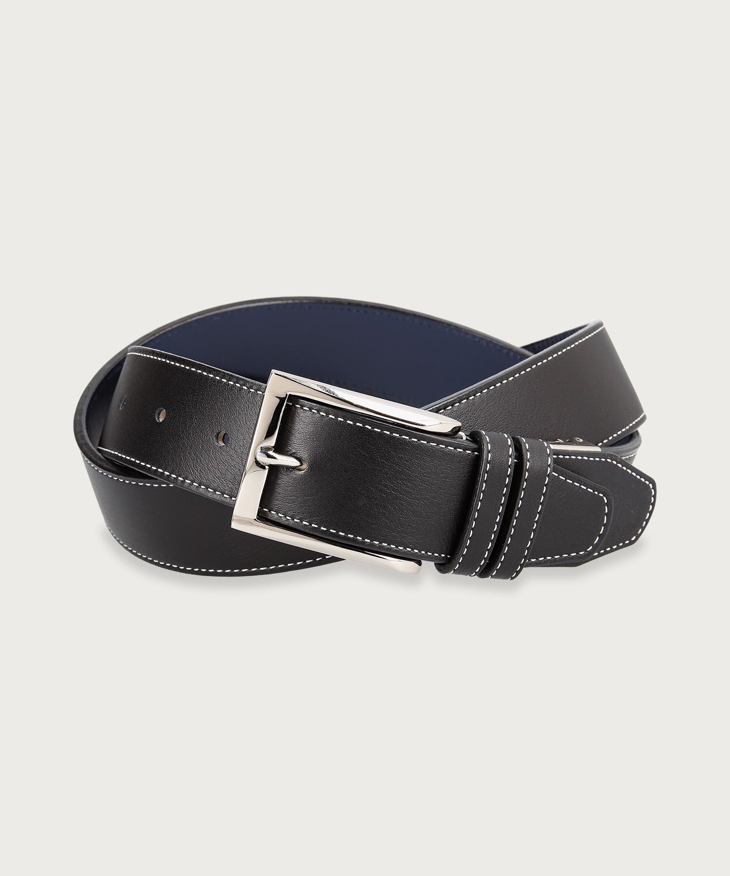 スムースレザー 33mm カラーステッチベルト