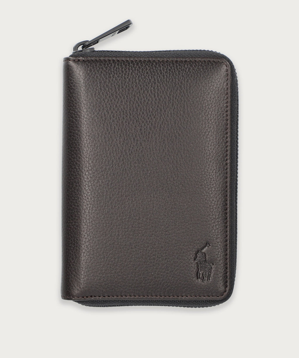 ソフトシュリンクレザー ラウンドジップ ビルフォールド コイン ウォレット