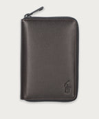 ソフトシュリンクレザー ラウンドジップ ビルフォールド コイン ウォレット