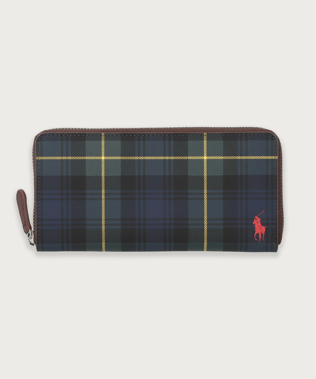 ゴードンプリント ラウンドジップ ロングウォレット