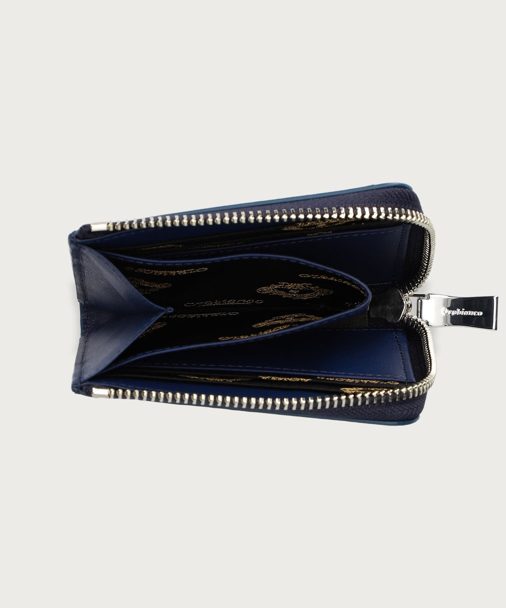 クラシックエンボス ラウンドファスナー ビルフォールドコイン ウォレット