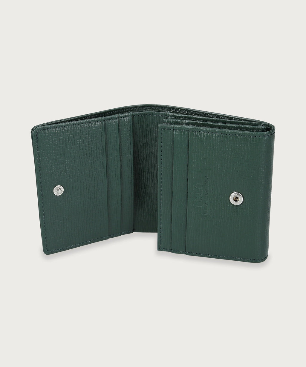 ハーモニー エンボスレザー コンパクト ウォレット