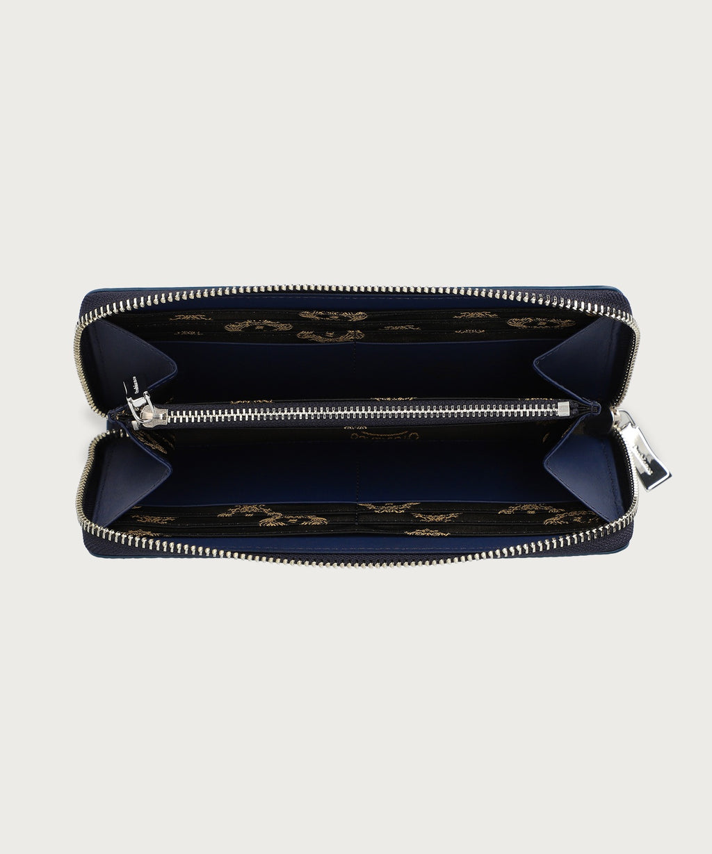 クラシックエンボス ラウンドファスナー ロングウォレット