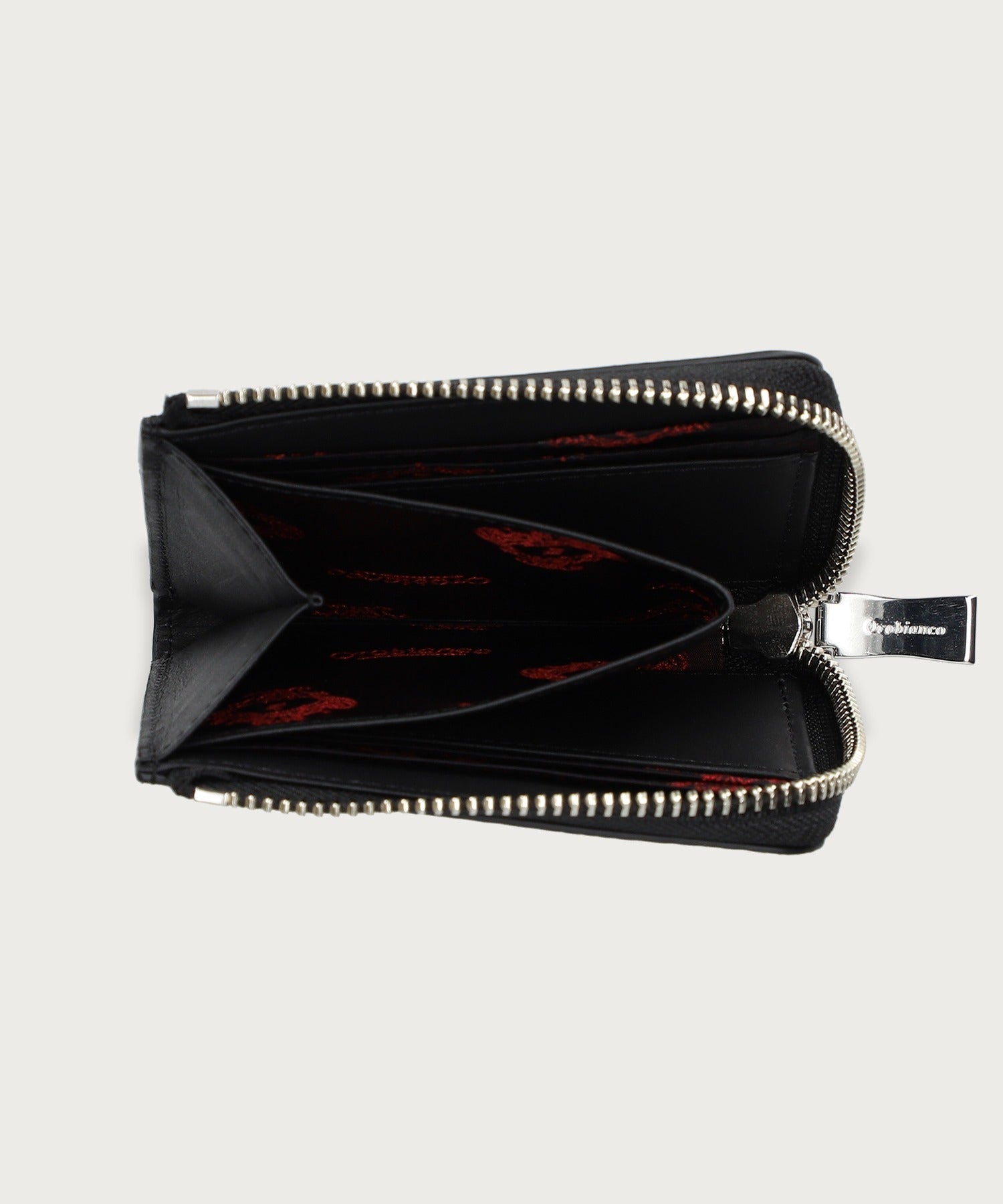 クラシックエンボス ラウンドファスナー ビルフォールドコイン ウォレット