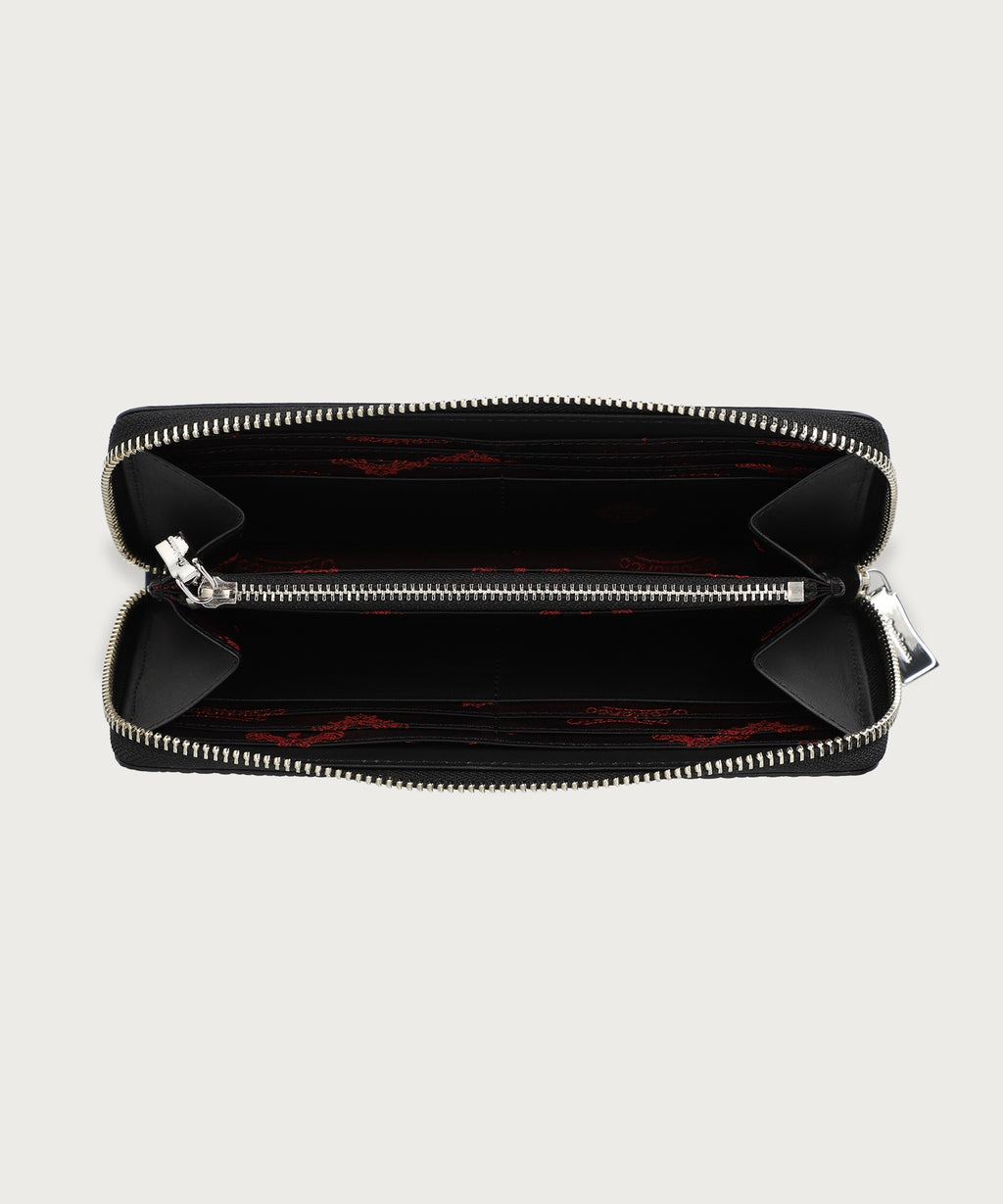 クラシックエンボス ラウンドファスナー ロングウォレット