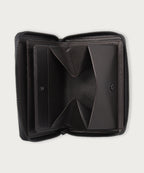 ソフトシュリンクレザー ラウンドジップ ビルフォールド コイン ウォレット