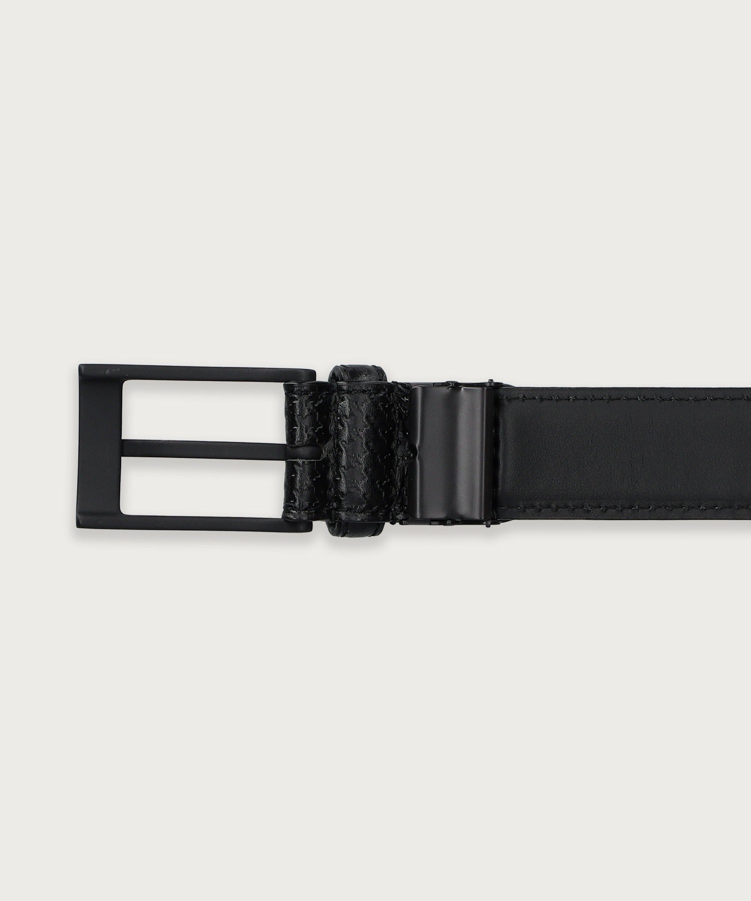 オールブラックシリーズ 30mm 千鳥型押しベルト