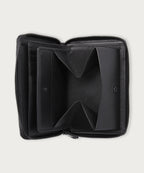 ソフトシュリンクレザー ラウンドジップ ビルフォールド コイン ウォレット