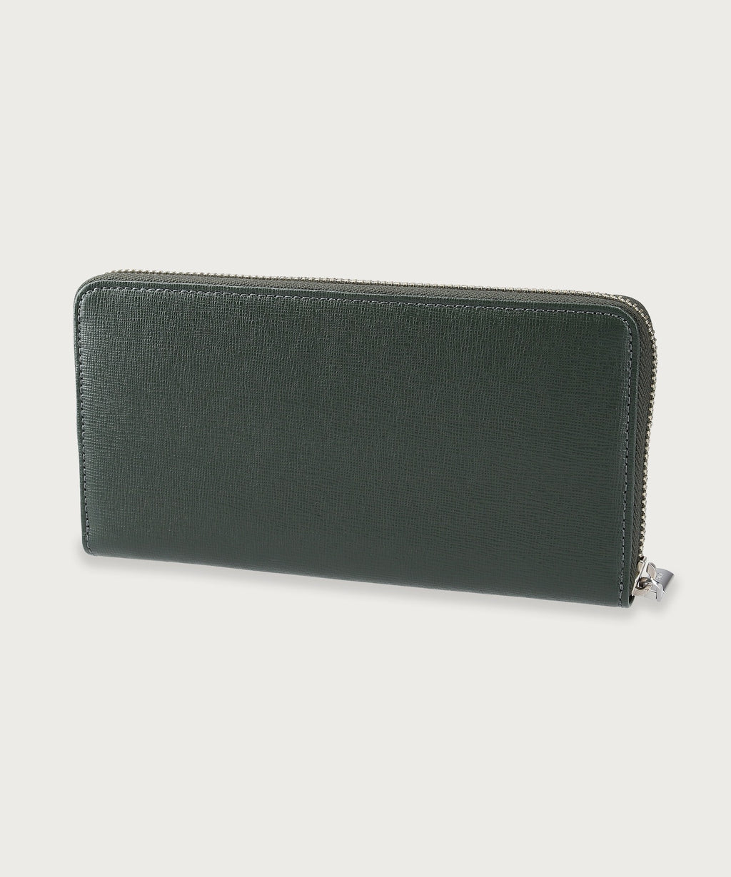 エンボスレザー ジップ アラウンド ロングウォレット