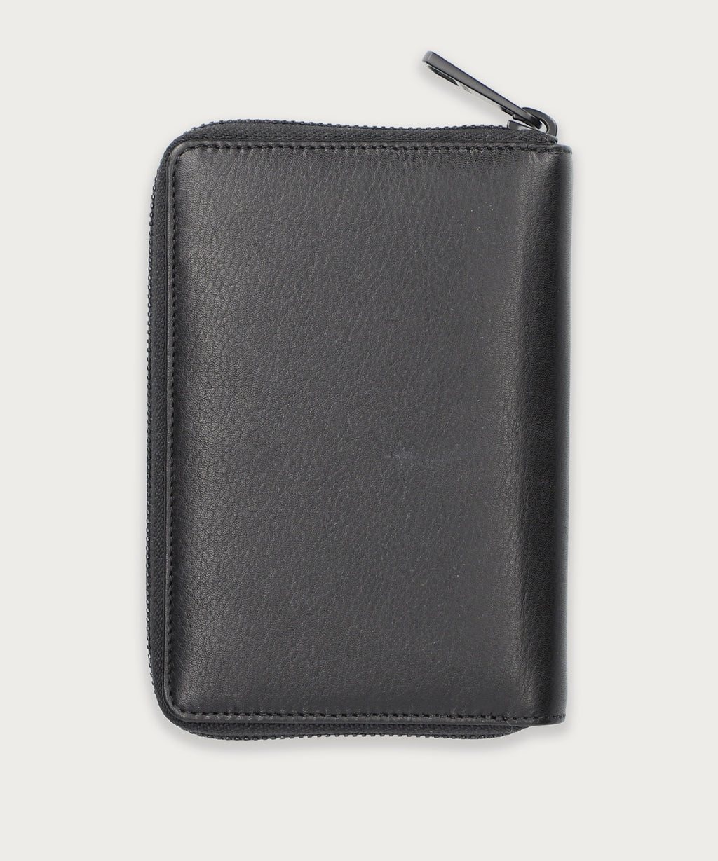 ソフトシュリンクレザー ラウンドジップ ビルフォールド コイン ウォレット