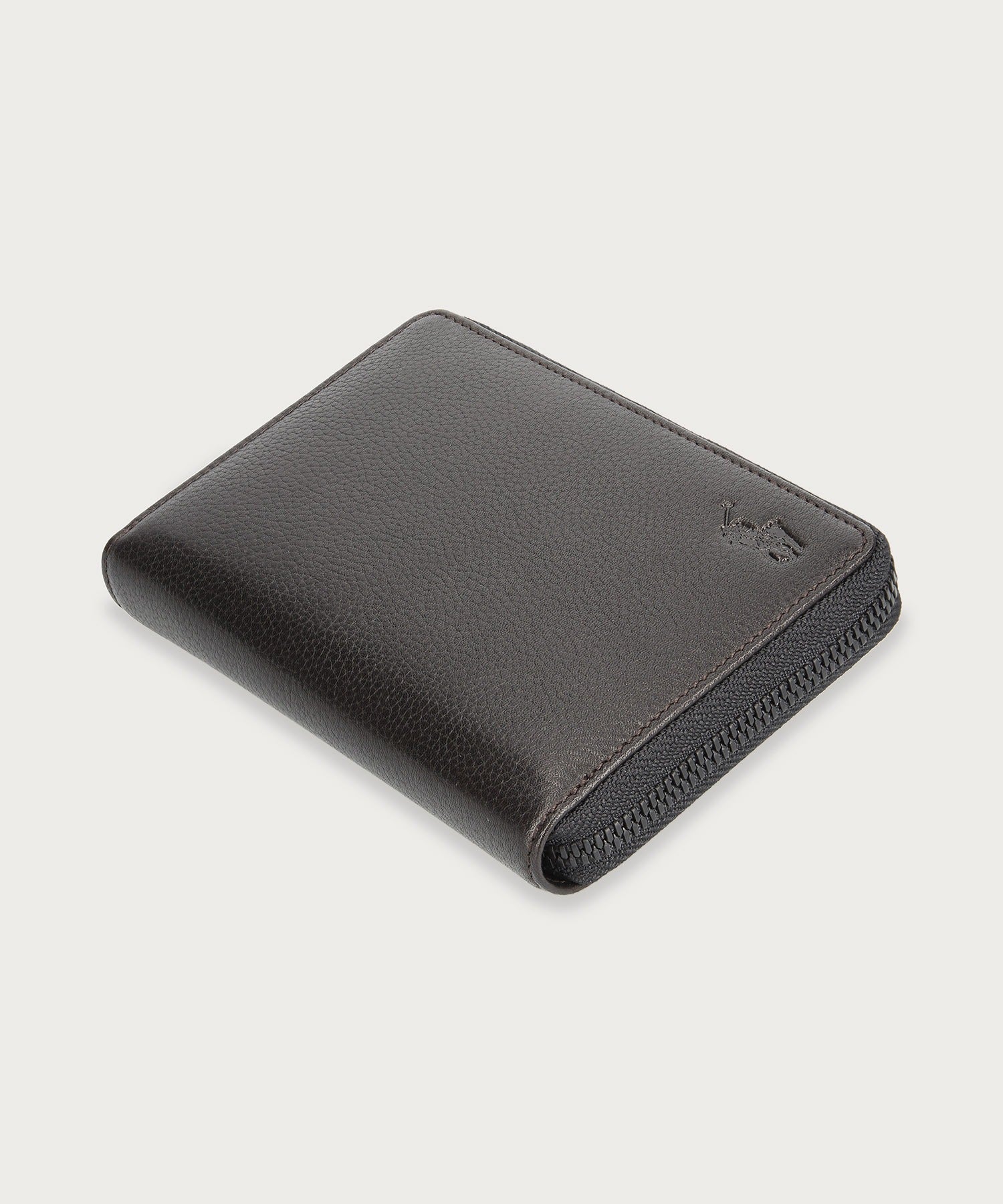 ソフトシュリンクレザー ラウンドジップ ビルフォールド コイン ウォレット