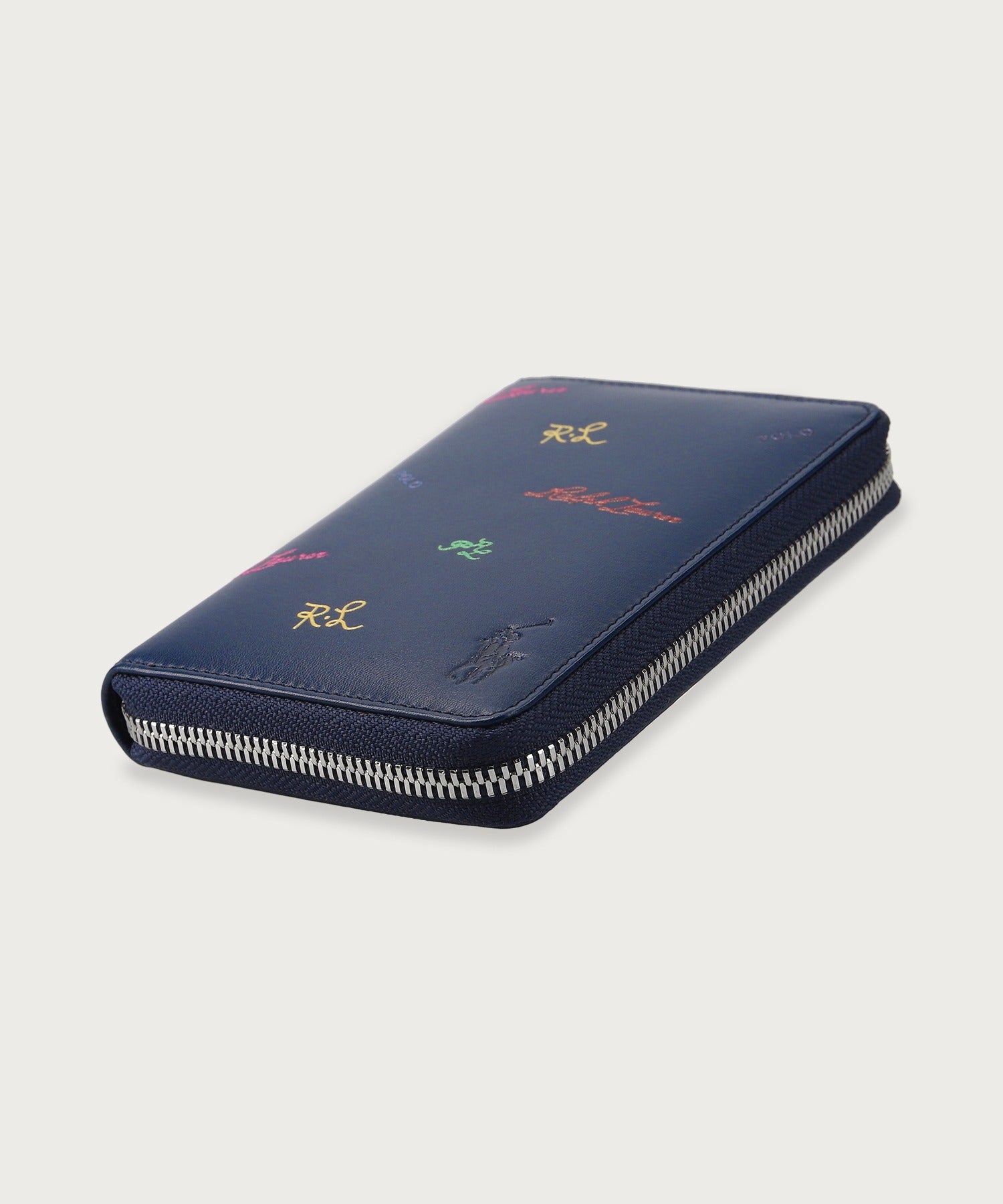 マルチカラーロゴ ラウンドジップウォレット