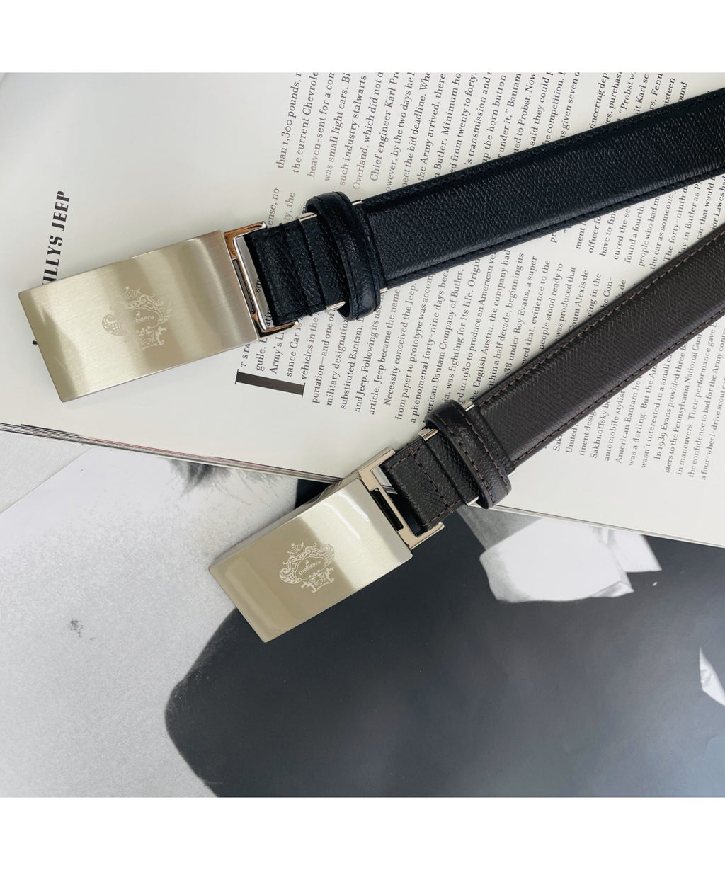 エンボスレザー 30mm スライドバックルベルト