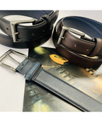 エンボスレザー 32mm カジュアルベルト