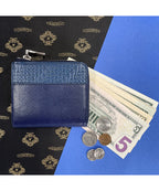 クラシックエンボス ラウンドファスナー ビルフォールドコイン ウォレット