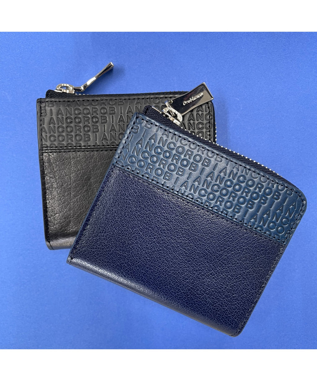 クラシックエンボス ラウンドファスナー ビルフォールドコイン ウォレット